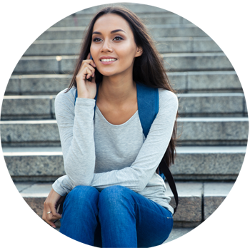 girl holding mobile phone